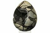 Septarian Dragon Egg Geode - Black Crystals #235343-2